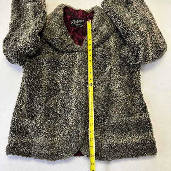 Vintage 60s Boerner's Curly Lamb Fur Coat Womens Size S? Gray Classic Winter - Picture 12 of 15